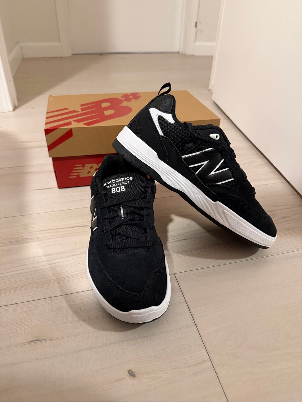 New Balance Black & White 808 Tiago Lemos Men's Skate Shoes